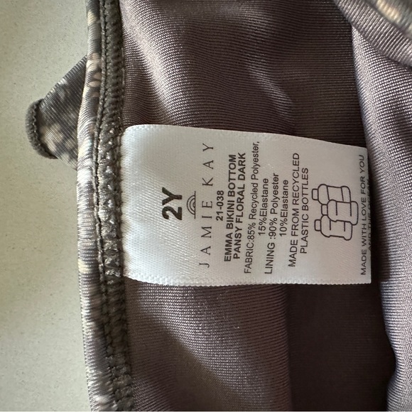 •sold•Jamie Kay Rashguard Swim Emma Bikini | Dark Pansy Floral - Picture 7 of 9